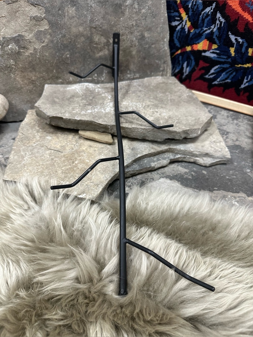 Black Metal Tree Branch Wall Hook